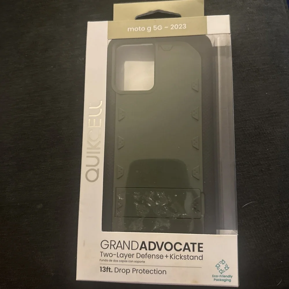 Quikcell Grand Advocate for Moto G 5G (2023)Layered Defense w/ Kickstand green